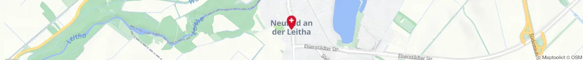 Kartendarstellung des Standorts für Schutzengel-Apotheke in 2491 Neufeld an der Leitha